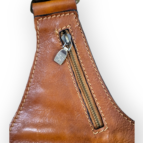 Pratesi Firenze Leather Crossbody Bag Tan Brown Leather - Picture 7 of 11
